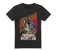 Cotton Soul Stranger Things Friends Don't Lie Group Poster Unisex T Shirt, Black, Medium
