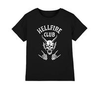 Cotton Soul Stranger Things Hellfire Club Bones Kids T Shirt, Black, 9-10 Years