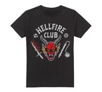 Cotton Soul Stranger Things Hellfire Club Invert Unisex T Shirt, Black, Large