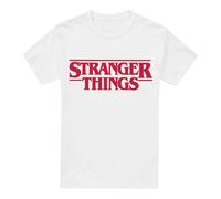 Cotton Soul Stranger Things Main Logo Unisex T Shirt, White, Medium