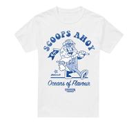 Cotton Soul Stranger Things Scoops Ahoy Retro Unisex T Shirt, Black, Small