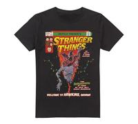 Cotton Soul Stranger Things Welcome to Hawkins Comics Unisex T Shirt, Black, XXXX-Large