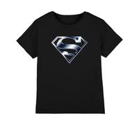 Cotton Soul Superman Chrome Logo Boys T Shirt, Black