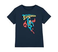 Cotton Soul Superman Superhero Boys T Shirt, Navy, 3-4 Years