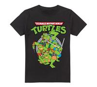 Cotton Soul Teenage Mutant Ninja Turtles TMNT Group Unisex T Shirt, Black, X-Large