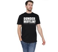 Cotton Soul The Office Dunder Mifflin Logo Mens T Shirt, Black, LRG