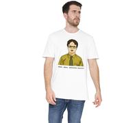 Cotton Soul The Office Dwight Bears Mens T Shirt, White, MED