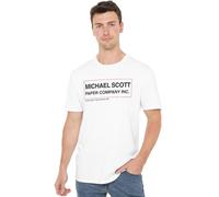 Cotton Soul The Office Michael Scott Paper Co Mens T Shirt, White, MED