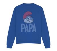 Cotton Soul The Smurfs Papa Smurf Papa Unisex Sweatshirt, Royal, Medium