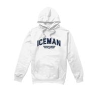 Cotton Soul Top Gun Iceman Varsity Unisex Hoodie, White,X-Large
