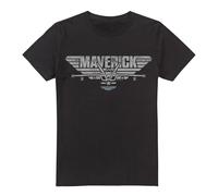 Cotton Soul Top Gun: Maverick Maverick Plane Logo Unisex T Shirt, Black, X, Large