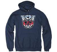 Cotton Soul Transformers Airbrush Logo Mens Hoodie, Navy, LRG