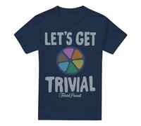 Cotton Soul Trivial Pursuit Let's Get Trivial Unisex T Shirt, Navy, Large