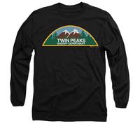 Cotton Soul Twin Peaks Sheriff Department Mens Long Sleeve T Shirt, Black