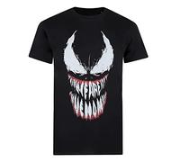 Cotton Soul Venom Marvel - Venom Teeth - Mens T-Shirt - Black - 4XL