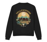 Cotton Soul Yellowstone Cowboy Up Unisex Crew Sweatshirt, Black, X-Large