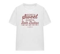 Cotton Soul Yellowstone Sorta Sweet Sorta Beth Dutton Ladies T Shirt, White, Small