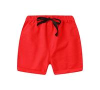 Cotton Sport Jogger Shorts Toddler Boys Shorts Summer Cotton Material Thin Style Five Point Pants Children'S Baby Shorts Boys and Girls Outer Wear Beach Pants Casual Hot Pants 12-18 Months Red