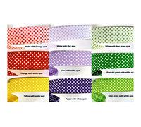 Cotton Spotty Polka Dot Double Fold Bias Binding Tape 30mm 1" Craft Trim Sewing Quilting 36 colourways in Ribbon Queen Wrapper UK Seller 5m Lilac Purple and White