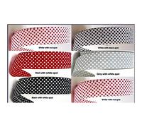 Cotton Spotty Polka Dot Double Fold Bias Binding Tape 30mm 1" Craft Trim Sewing Quilting 36 colourways in Ribbon Queen Wrapper UK Seller 5m Grey with White