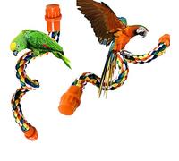 Cotton Standing Rope Perch - Colorful Bird Climbing Parrot Stand Toys - Cage Rope for Parrot/Parakeet/Cockatiel - 40CM (16 Inch) by Brand