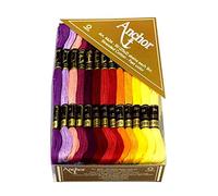 Cotton Stranded Thread skeins. Rainbow Colours Cross Stitch Threads Kit Crafts for Bracelets Floss, DIY Hair Rings, 50 Skiens, 2 Shades Each of 25 Shades -8m (Assorted 5 (1111))