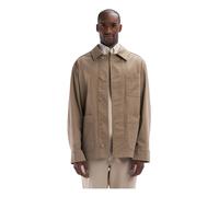 Cotton stretch sand overshirt with patch pockets - male - Eden Park - Light Jackets - Brown - 3XL - Jackets 3XL