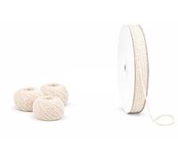 Cotton String Butcher String Roll Garden Cooking Twine Food Safe Kitchen Bakers Cooking String for Meat Gift Wrapping Packing Crafts Durable Twisted Natural For DIY Wedding Decor 2mmx130m(1PC)