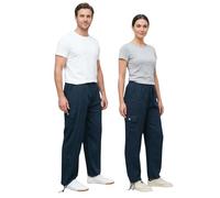 Cotton Summer Ethically Traded Trousers, Elasticated Waist, Pockets, from Ecuador by Tumia, Dark Blue, L