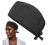 Cotton Surgeon Caps Work Hats, Surgical Headwear, Nurse Scrub Cap, Non-Slip Surgical Headwear, Breathable Nurse Scrub Cap for Men & Women, Nurse Scrub Cap, Nurse Hair Cap Black