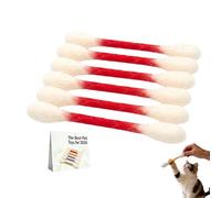 Cotton Swab Cat Toy with Catnip, Giant Kicker Sticks for Indoor Feline Chewing Playtime, Durable Felt Teething Rope Accessories, Big Interactive Pet Kitten Exercise Goods (Red)