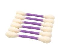 Cotton Swabs Cat Toys with Catnip 6 Pcs, Durable for Chew, Cute Cat Toys Interactive Kitty for Boredom, Exercise, Play, Filled w Organic Catnip for Anxiety Exercise Digestive Aid, Gift Idea (Purple)