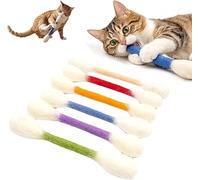 Cotton Swabs Cat Toys with Catnip,Durable Big Kitten Chew Dental Teething Ropes,Interactive Felt Kitty Kicker Toy,Soft Cute Boredom Exercise,for Cat Lovers Gifts (Mix)