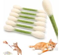 Cotton Swabs Cat Toys with Catnip,Interactive Felt Kitty Kicker Toy Sticks for Boredom Exercise Play Anxiety Digestive Aid Lover Gift (Green)