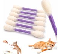 Cotton Swabs Cat Toys with Catnip,Interactive Felt Kitty Kicker Toy Sticks for Boredom Exercise Play Anxiety Digestive Aid Lover Gift (Purple)