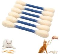 Cotton Swabs Cat Toys with Catnip,Interactive Felt Kitty Kicker Toy Sticks for Boredom Exercise Play Anxiety Digestive Aid Lover Gift (Blue)