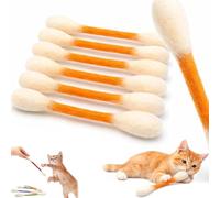 Cotton Swabs Cat Toys with Catnip,Interactive Felt Kitty Kicker Toy Sticks for Boredom Exercise Play Anxiety Digestive Aid Lover Gift (Orange)
