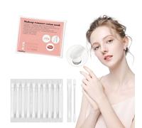 Cotton Swabs,Cotton Makeup Remover Swabs,Eye & Lip Sticks Remover,Liquid-Filled Makeup Remover Swabs Disposable Cotton Swabs for Eye/Lip/Eyebrow/Eyelash Makeup (Pack of 100)