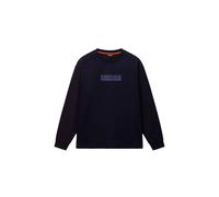 Cotton sweatshirt Napapijri Box Logo Bleu M