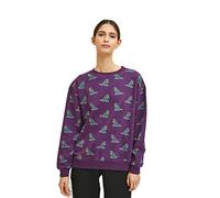 Cotton Sweatshirt with Dinosaur Animal Print by Compania Fantastica Purple