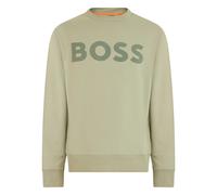 Cotton Sweatshirt with Logo - male - Boss - Sweatshirts - Green - M - Sweatshirts & Hoodies M