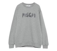 Cotton Sweatshirt With Print - unisex - MSGM - Kids Sweatshirts - Gray - 8 Y - Kids 8 Y