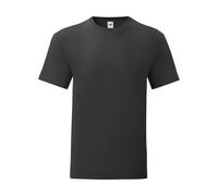 Cotton T-shirt Fruit of the Loom Iconic 150 Noir 4XL