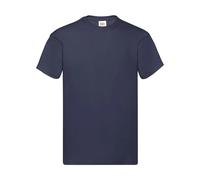 Cotton T-shirt Fruit of the Loom Original Bleu 2XL