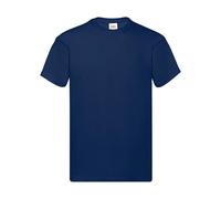 Cotton T-shirt Fruit of the Loom Original Bleu 2XL