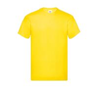 Cotton T-shirt Fruit of the Loom Original Jaune 3XL
