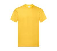 Cotton T-shirt Fruit of the Loom Original Jaune L