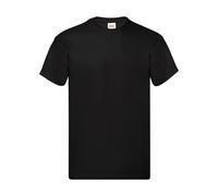 Cotton T-shirt Fruit of the Loom Original Noir 4XL
