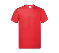 Cotton T-shirt Fruit of the Loom Original Rouge 3XL