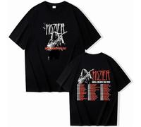Cotton T-Shirt Hozier Tour Reversible Printed Shirt Men's and Women's Round Neck T-Shirt Unreal Unearth Short Sleeve Summer Hip-Hop Pullover Shirt XS-3XL-Black||L